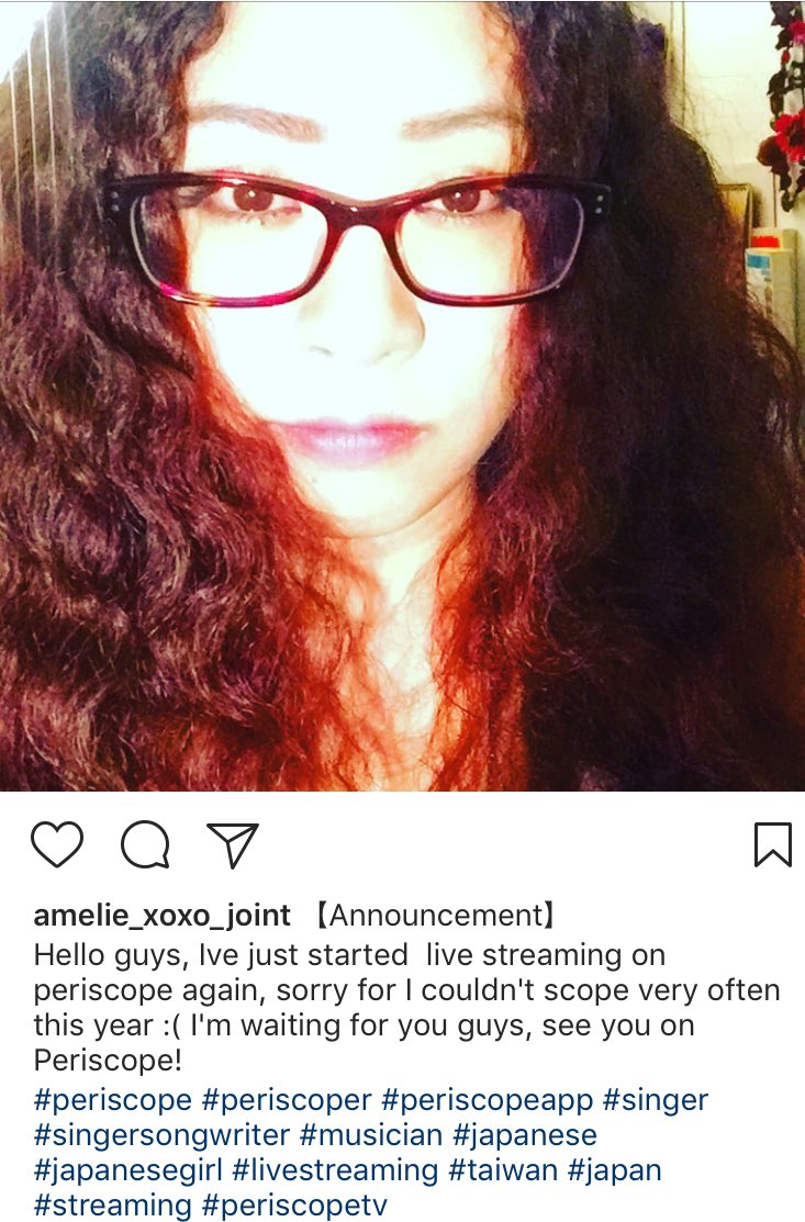 ameliexoxojoint's tweet photo. #periscope #periscoper #periscopeapp #singer #singersongwriter #musician #japanese #japanesegirl #livestreaming #streaming #periscopetv https://t.co/fjIQMqKRi1