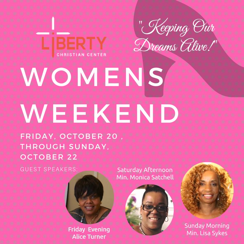lcc_intl's tweet photo. Women of Liberty! Get ready for Women’s Weekend! Our theme is “Keeping Our Dreams Alive!”. See you there!  #LibertyUnleashed https://t.co/f1VUAsxYh7