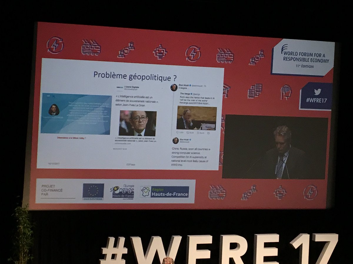 JackTownsend_'s tweet photo. Intelligence artificial - probleme géopolitique. 
Artificial intelligence - geopolitical problem
#WFRE17 https://t.co/x181ug4JgC