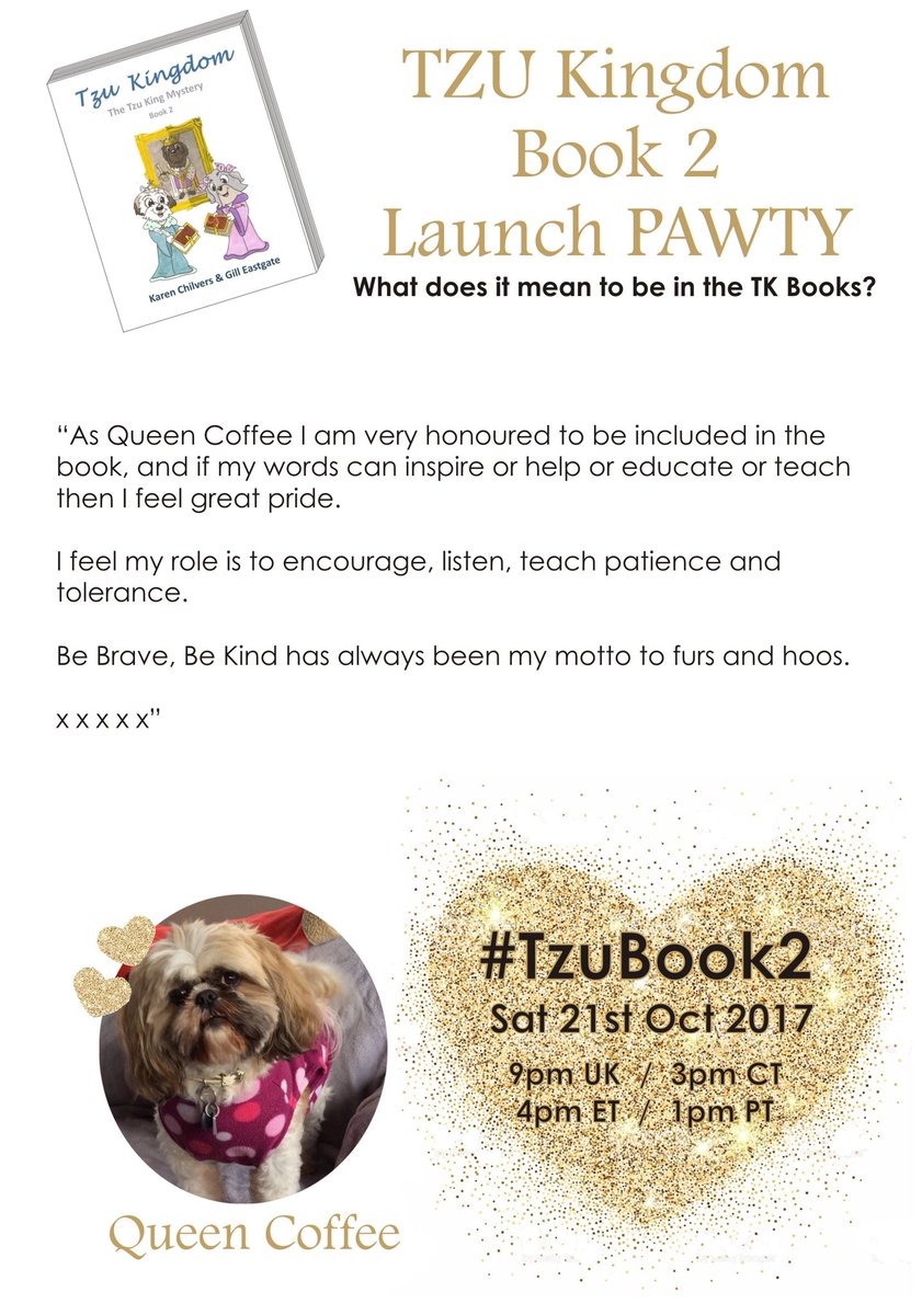 macwhittle's tweet photo. The beautiful kind & luffly ๐ Queen Coffee of @TzuKingdom a true role model fur efurryone, meets her at the pawty on Saturday fur troo magic https://t.co/2pDnjcMEiv