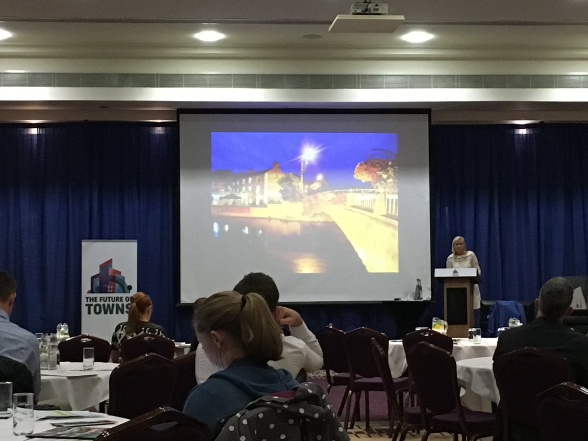 ClareCoCo's tweet photo. Deputy Mayor of Ennis @AnnNortonIND promoting Ennis as a best practice for town centres at a conference (Future of Town Centres) in Sligo https://t.co/znWdhqI4VT