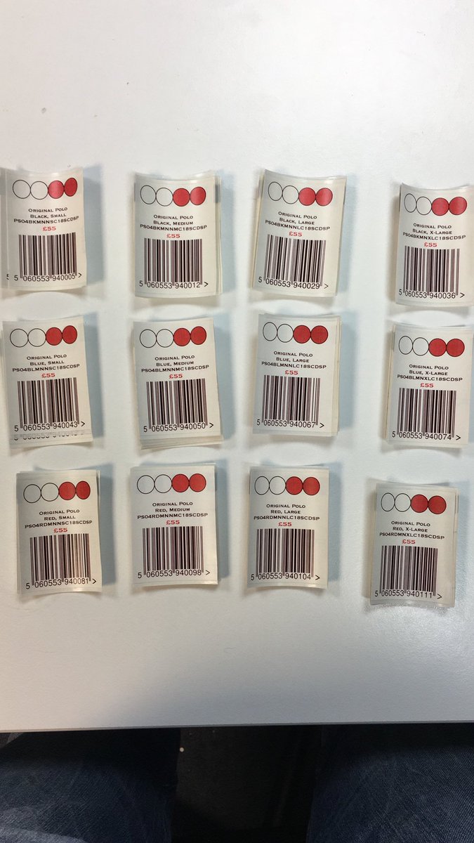 Papiscc's tweet photo. Labels printed for the Polo shirt swing tags. Another step closer! https://t.co/cXvsICgdlU