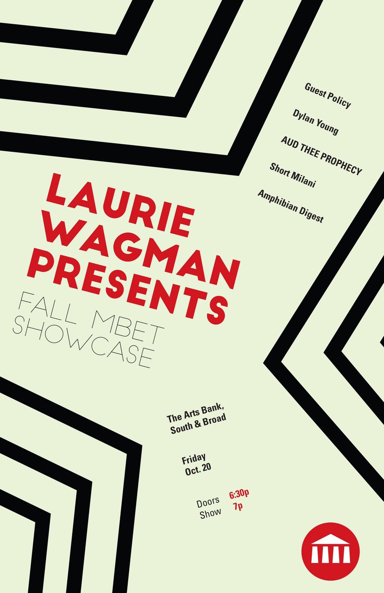 MBETUARTS's tweet photo. This Friday Laurie Wagman Presents the Fall MBET showcase! Doors are at 630pm, show starts at 7pm! See you there! https://t.co/aPEzngiiO1