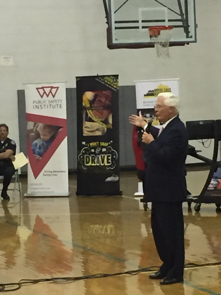 DriveSafeKy's tweet photo. Hey Kentucky.  We had a BIG time at Atherton HS, Drive Safe Louisville. County Attorney Mike O’Connell brought the house down.  #drivesafeky https://t.co/35GOeMg2Gs