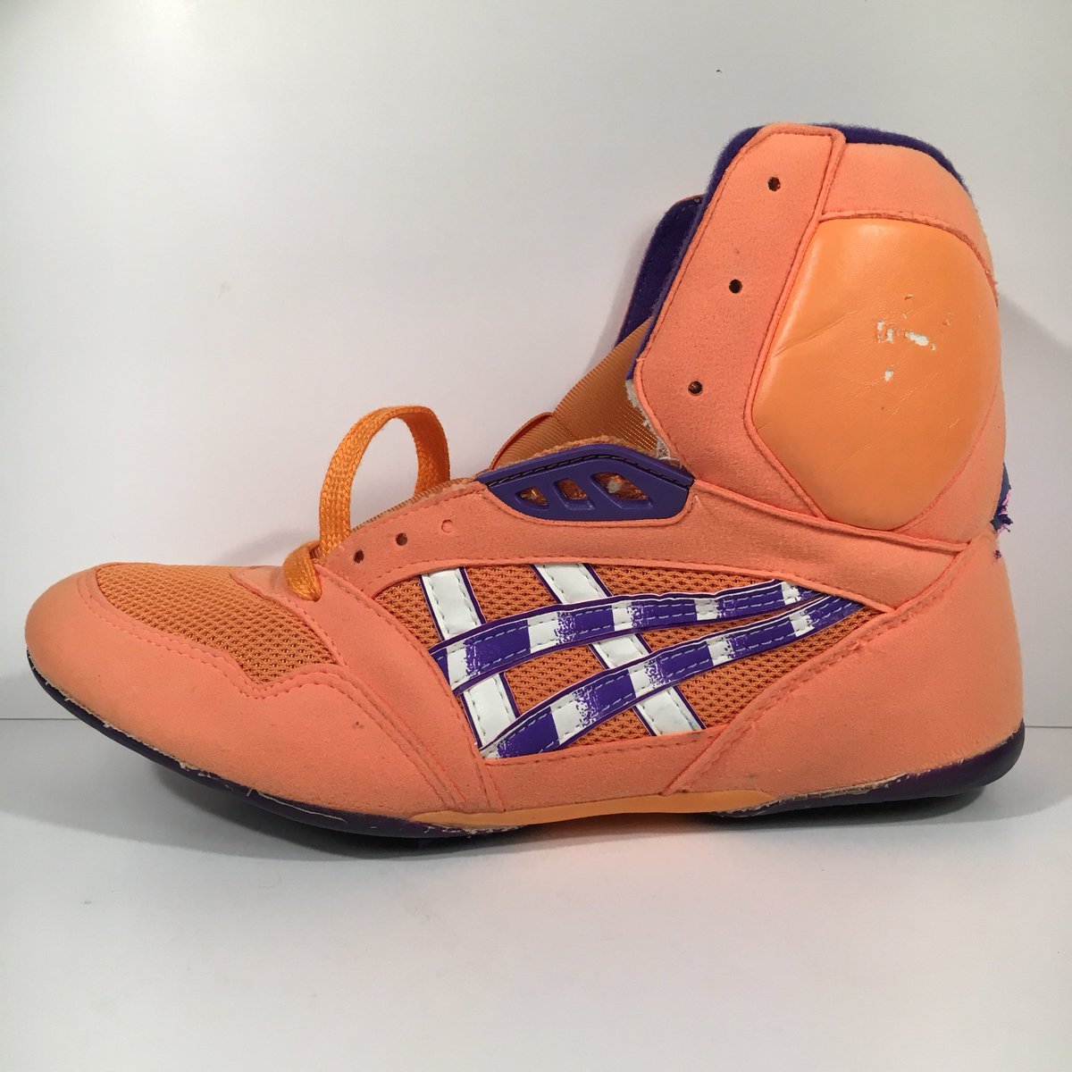 orange asics wrestling shoes