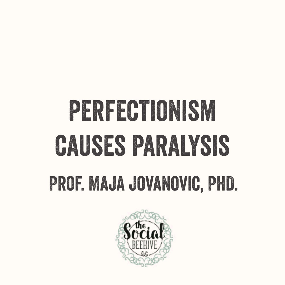 1heathercabral's tweet photo. Perfectionism will keep you from achieving your desired outcome. Perfectionism can keep you stuck. It can keep you from finishing and... https://t.co/j6ALYJmdUw