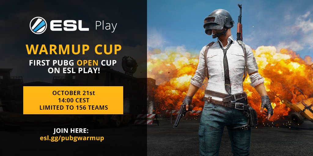 ESLPUBG's tweet photo. Want to practise for the #IEMOakland qualifier? Join our first open @PUBATTLEGROUNDS cup on @ESLPlay 

https://t.co/9I9kxxYncA https://t.co/gTI2V0SPXd