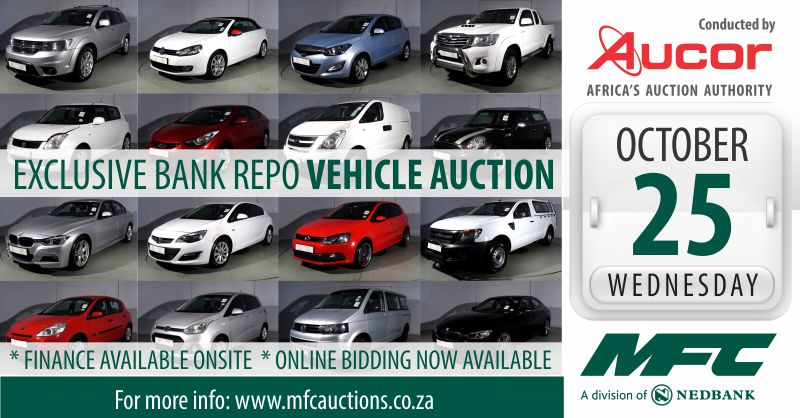 Nedbank Auction Cars / Aucor On Twitter Mfc Bank Repo Vehicle Auction