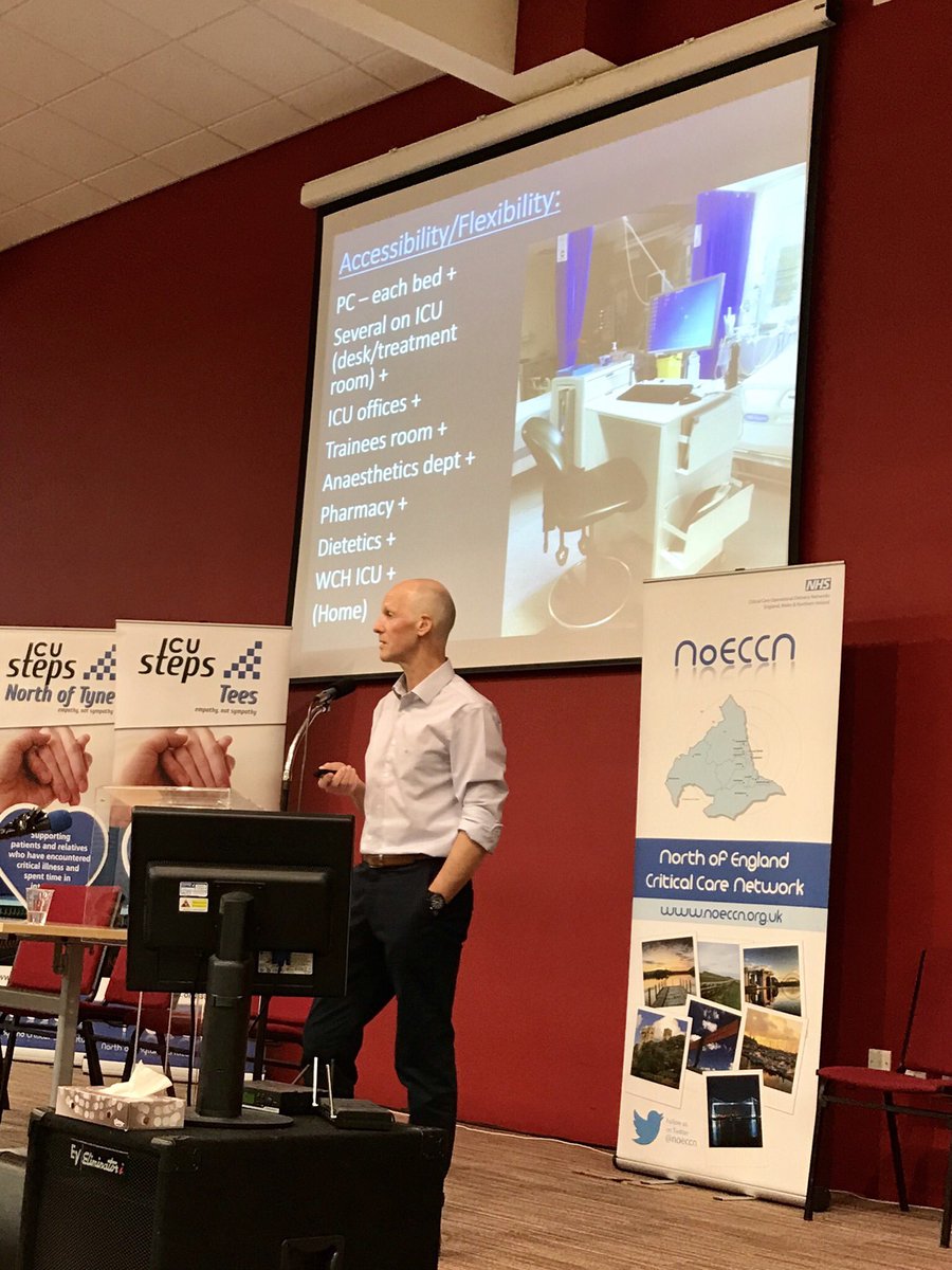 NoECCN's tweet photo. #noeccn2017 Dr Simon Jones @NorthCumbriaNHS on the benefits of clinical information systems in the ITU https://t.co/AY719DazMI