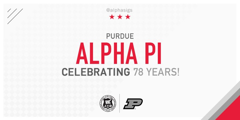 alphasigs's tweet photo. Happy Founders Day to the men of Alpha Pi (Purdue)! #78YearsStrong #AlphaSig https://t.co/Qj2J1dUjH8