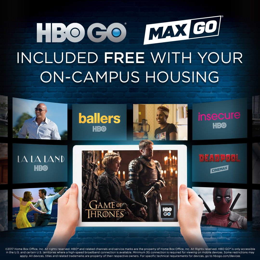 ElonBookstore's tweet photo. Attention On-Campus Students! Stream GOT and so much more on HBO GO and MAX GO for FREE! https://t.co/AGPhHS74RM https://t.co/rR1qDGSN2G