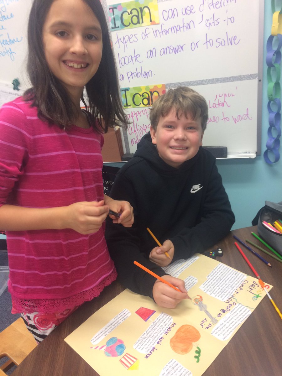 PES_5thGRADE's tweet photo. We are adding text features to this nonfiction article on state fairs 🎡🎠🎢#textbox #picture #caption #map #icon #subheading  @ashlee_ciccone https://t.co/0lkuApG2Gb