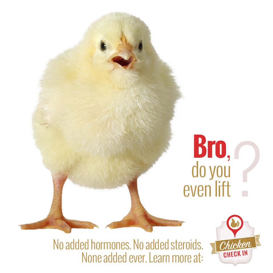 chicken_supe's tweet photo. #ChickenTip of the Day. How to get chicken raised w/o hormones:
1) Go to any store or restaurant
2) Buy any chicken there https://t.co/ahKDCKXDul