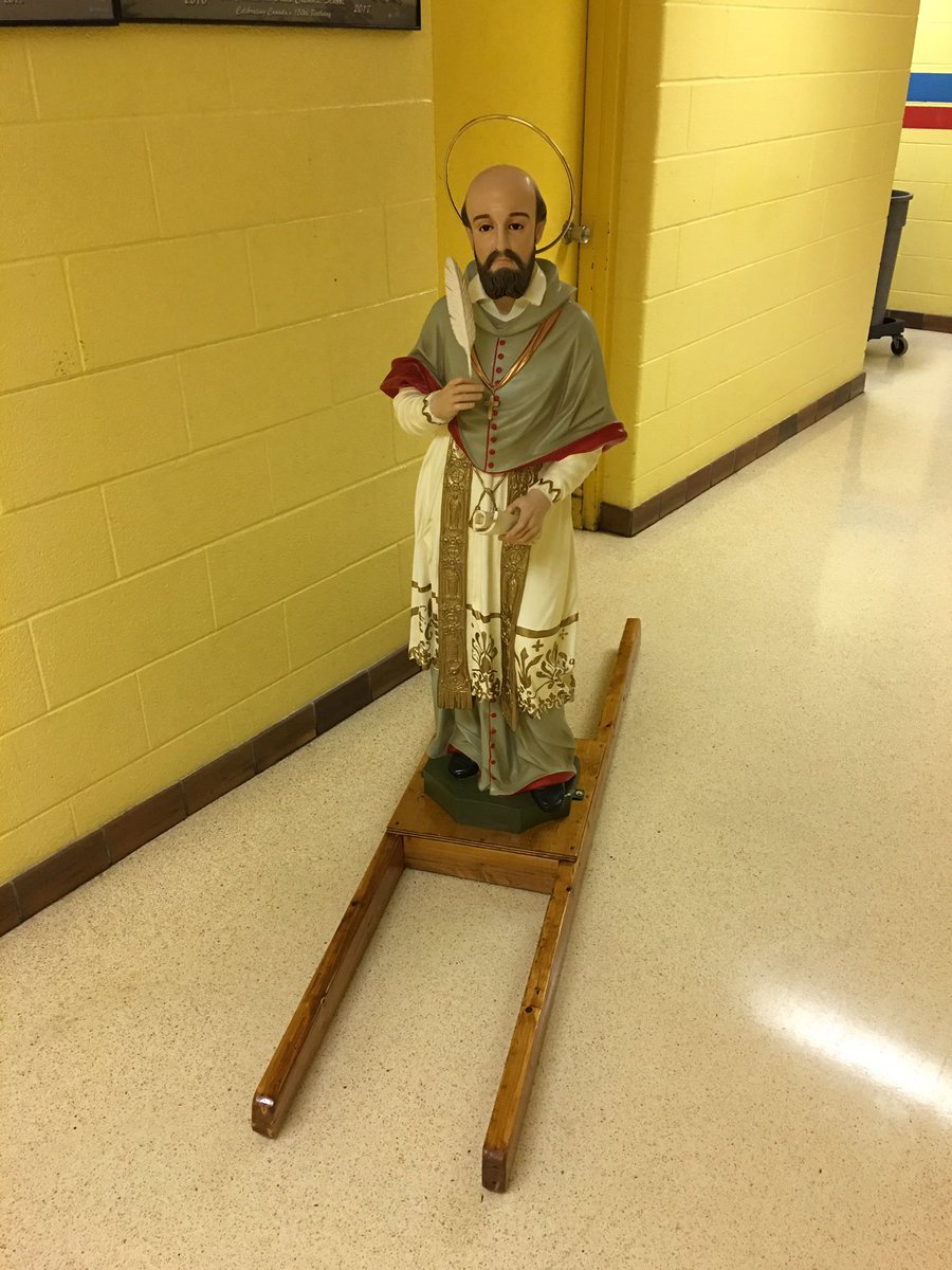 deSalesTCDSB's tweet photo. We are getting our SFDS statue ready for its journey on Friday morning @TCDSB @MICHAELaCACCAMO https://t.co/k5Q3iYzPL8