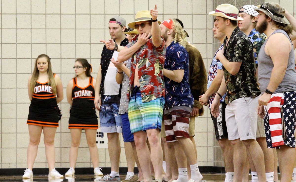DoaneTigersMBK's tweet photo. ONE week away from game #1 against Haskell! Game time 6pm. Doane students, check back Monday for @DoaneAmbush theme for the game! #RollTiges https://t.co/VTZScnPNbK