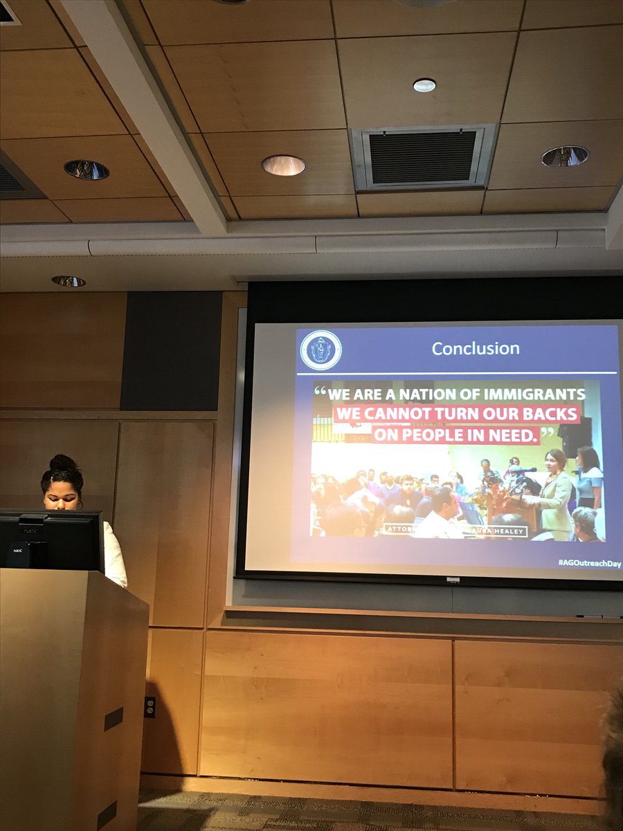Immigrant_Made's tweet photo. At #AGOutreachDay hearing about the wonderful things @MassAGO is going for our communities! #Immigrants #aimt #supportdaca #notravelban https://t.co/EGhzPv2RMo