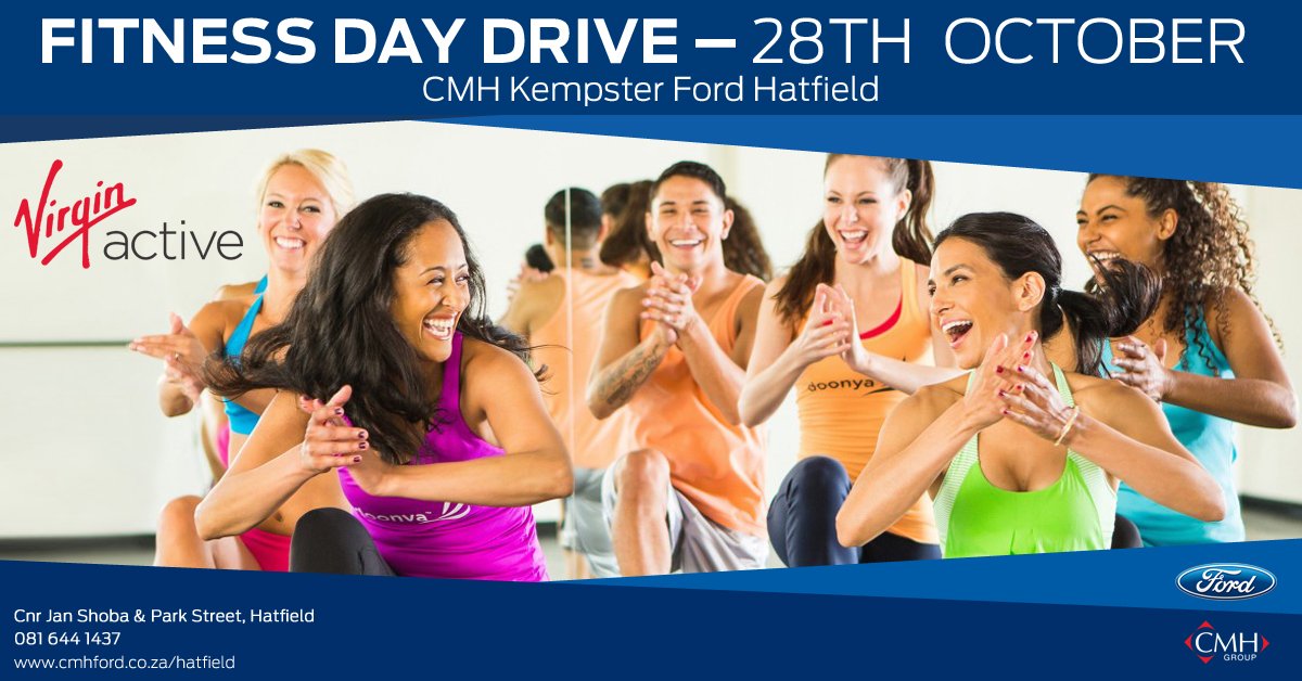 Ford_Hatfield's tweet photo. FREE Fitness class at CMH Ford Hatfield brought to you by Virgin Active Groenkloof. Stand a chance to WIN Virgin Active Gym Vouchers https://t.co/YWgpxJYexm