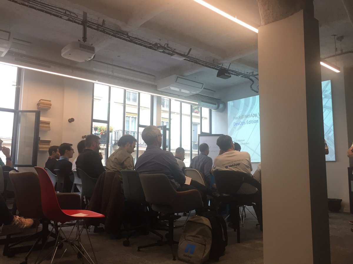 NetAppFrance's tweet photo. Le #DevOps Γ§a vous parle? #hackathon #Netapphackathon https://t.co/ZPMjjQ0s36