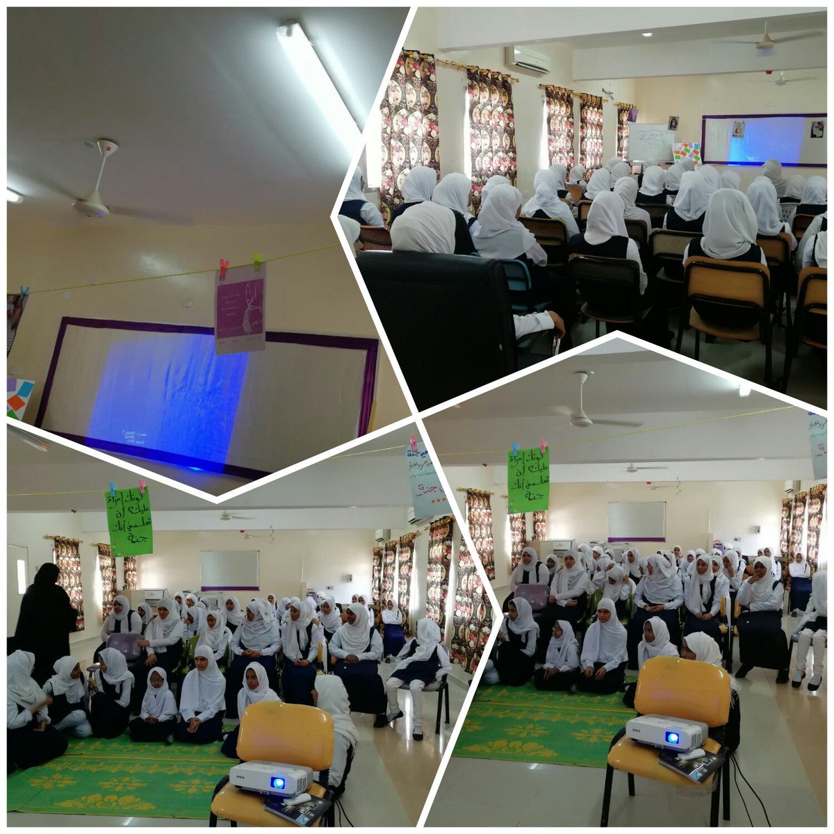 وكان لمرشدات ولآية القابل المبدعات نصيب في فعاليات مدرستنا اليوم
ضمن فعاليات يوم المرأة 
عروض مختلفة اشتملت مواضيع عدة