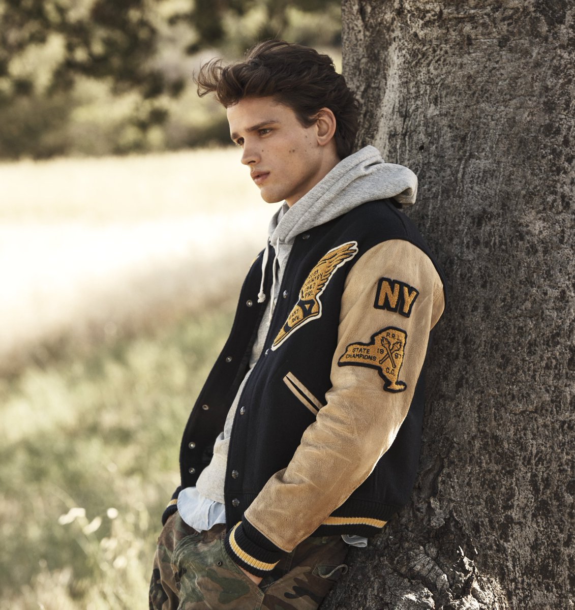 ralph lauren letterman jacket