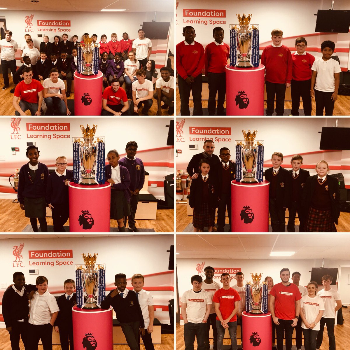 LFCFoundation's tweet photo. A great afternoon with local #PLPrimaryStars schools, @LeadershipTSBiz students and the #PLTrophy โฝ๏ธ๐ https://t.co/A7wZeIadke