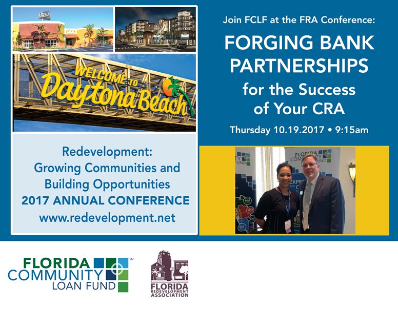 FCLFOrg's tweet photo. .@FCLFOrg  staff will be at @FLRedevel #FRA2017 conference this week, October 17-19. See you there! https://t.co/wdcA3JEyM0 https://t.co/Alb9Dok37c