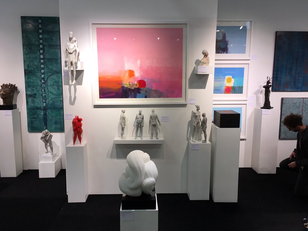 Waiting for the doors to open.  Ready for the public