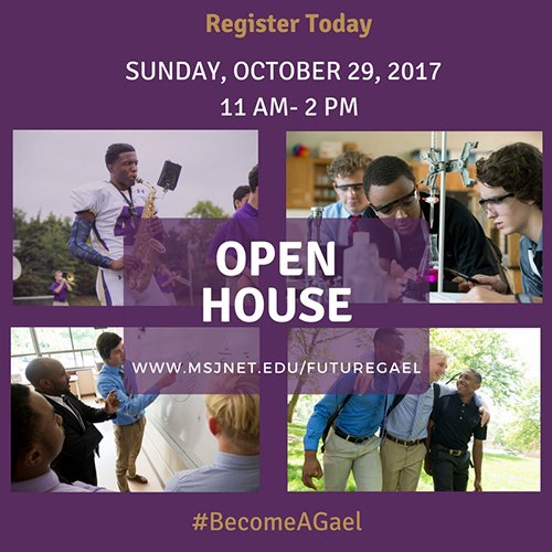 MSJGaels's tweet photo. We can't wait to meet our prospective families on 10/29! Register for Open House at https://t.co/U0OiRbLaLg. #BecomeAGael https://t.co/IptBWflOF4