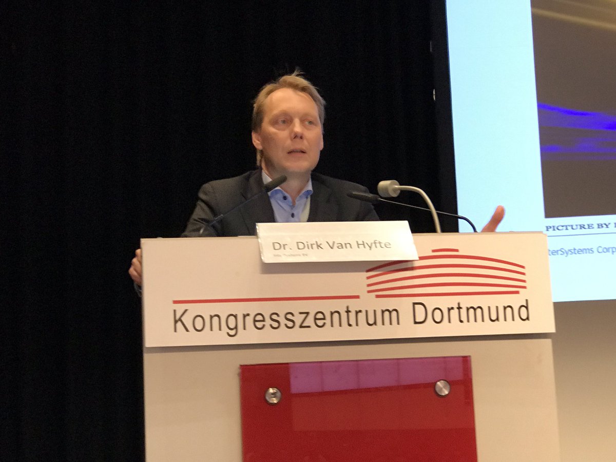 MichaelReiterPR's tweet photo. D.van Hyfte: bottom-up approach to tackling unstructured data = modeling includes collecting real-world data, identifying meaningful word groups + interrelationships/ no predefined knowledge/ aim is to build predictive models supporting precision medicine. #DIT17 @InterSystems_DE https://t.co/idSlctA5Ur