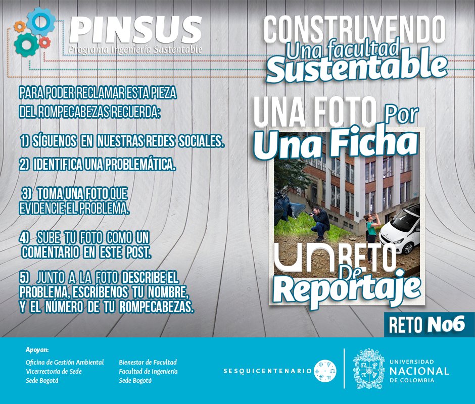PinsusFIUN's tweet photo. Recuerda que tienes hasta mañana para participar en #UNReto de reportaje de #PINSUS en la @UNColombia https://t.co/ewN52waCsK