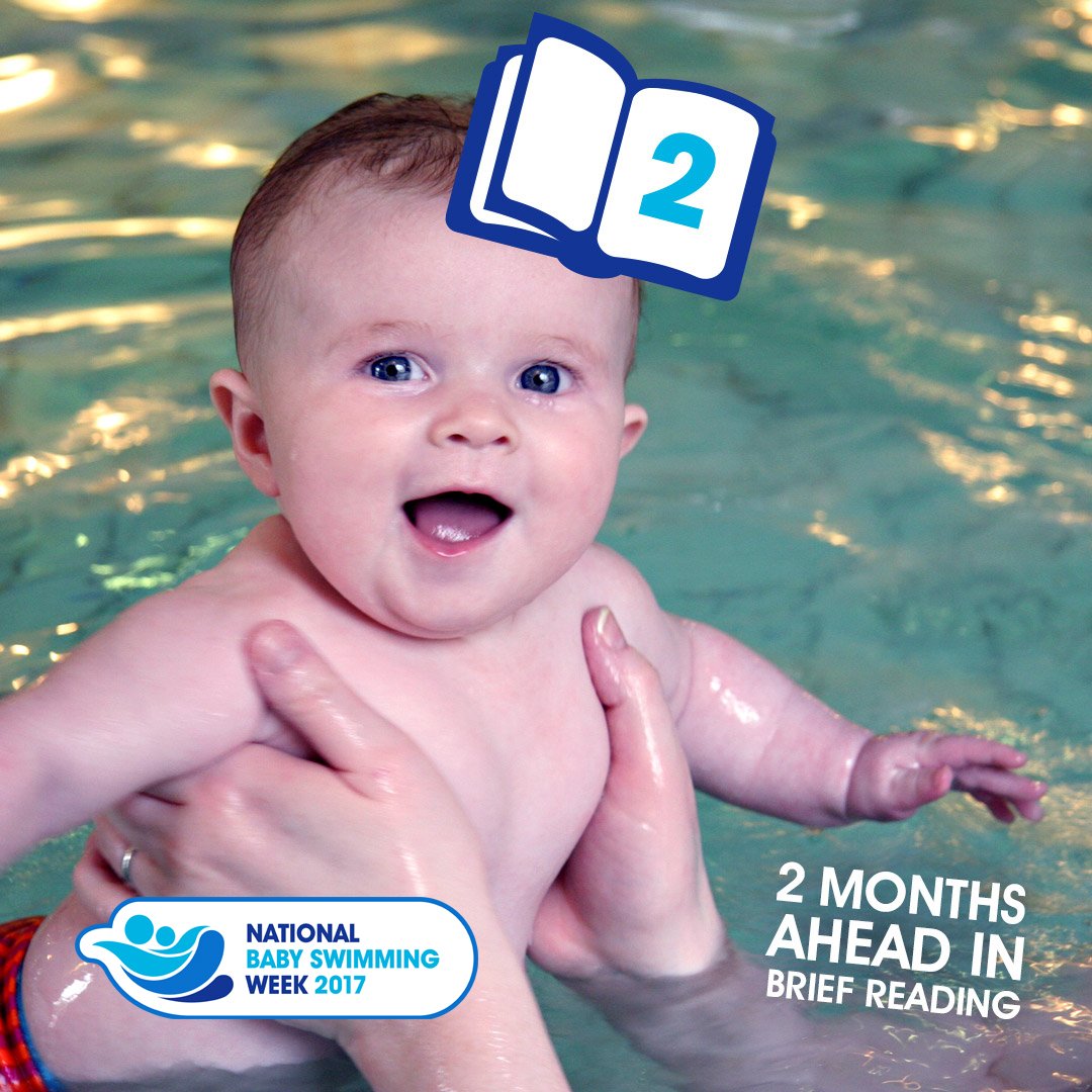Did you know, children who swam as babies are two months ahead in reading ability? Find out more here: nationalbabyswimmingweek.org.uk #NBSW