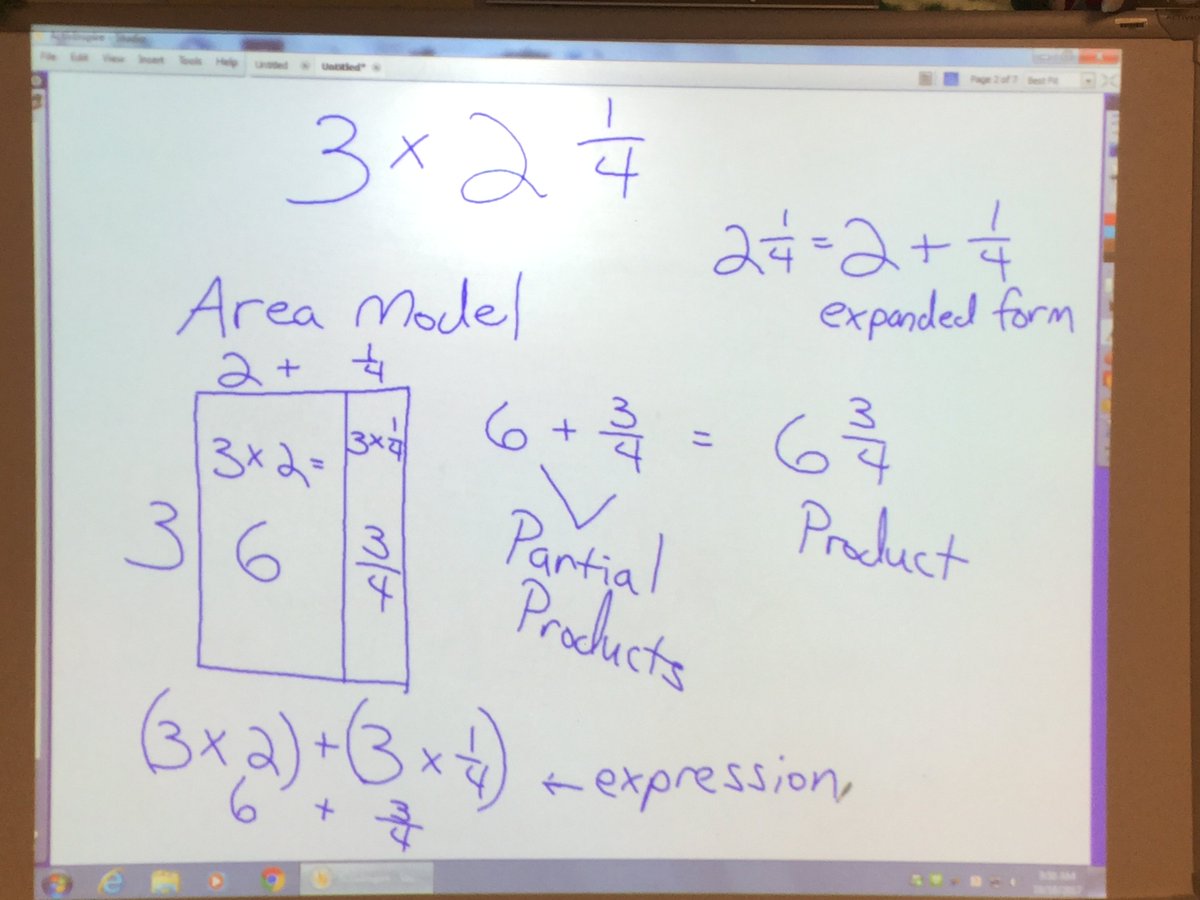 RRISD_TheBarrow's tweet photo. Multiplying Mixed Numbers and Whole Numbers Using Area Models https://t.co/hNTsC7M80l