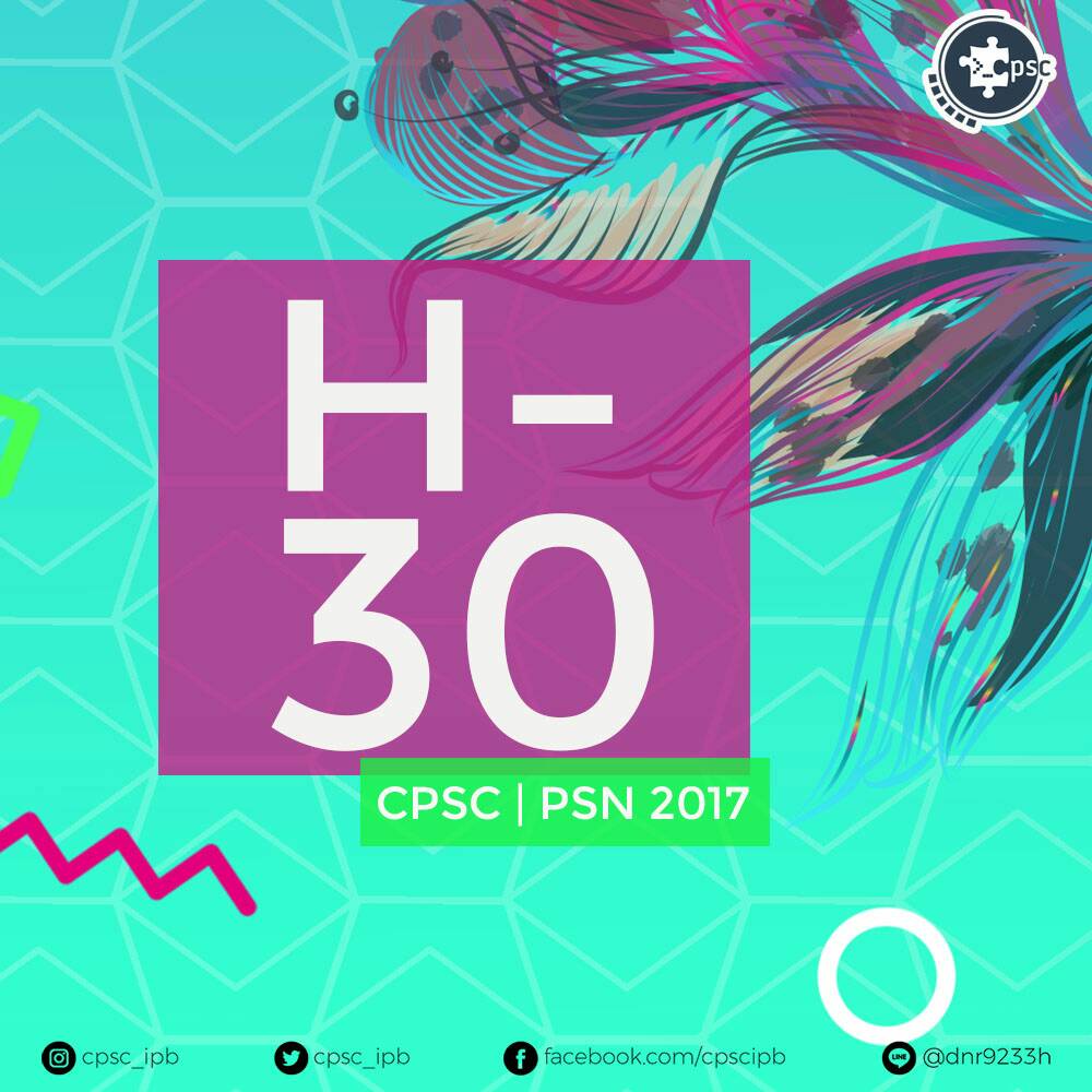 CPSC_IPB's tweet photo. 30 hari lagi CPSC PSN 2017 akan dilaksanakan di kampus Institut Pertanian Bogor. Sudahkah teman-teman mempersiapkan diri? https://t.co/tmJArF7tw1
