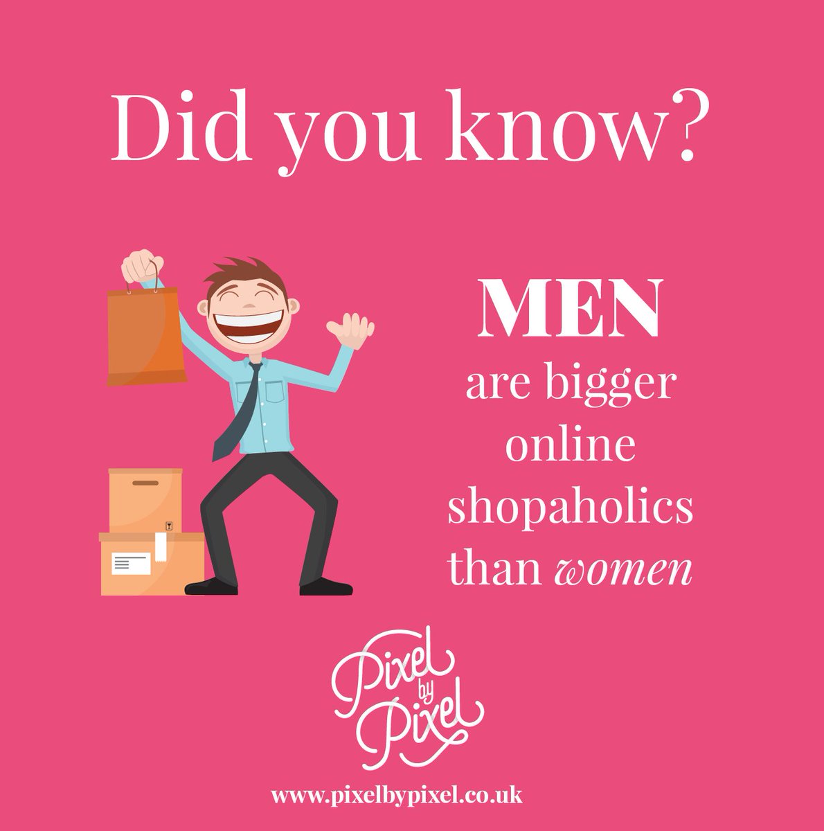PixelbyPixelweb's tweet photo. #Men are actually more likely to purchase online through their mobile gadgets 
#ecommerce #statistics #menvswomen #mobile #shopaholics https://t.co/sXImpnnooM