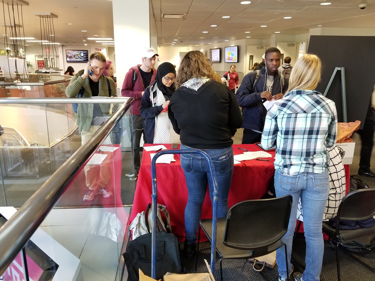 TUGovtAffairs's tweet photo. @TempleUniv students are calling their #Pennsylvania legislator at the @TECHcenter #WithTemple #PAwins https://t.co/MQIxgjGGey