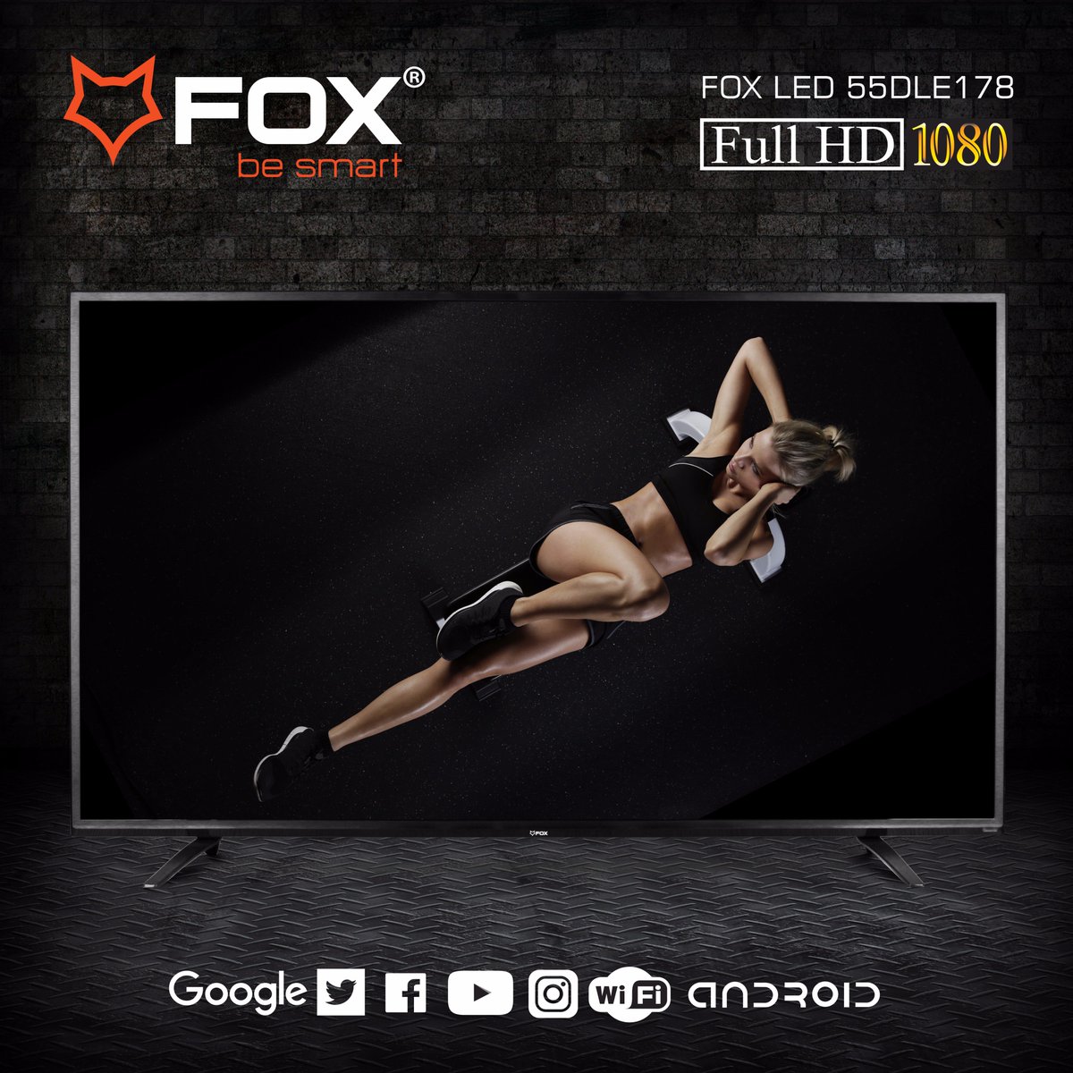 FOXaparati's tweet photo. I gledanje može da bude aktivno uz FOX 55DLE178 sa Android OS, FULL HD, dijagonale 140cm, WiFi i LAN, PVR. #AktivnoUživanje #FOXtelevizori https://t.co/chu13Ql3Hd