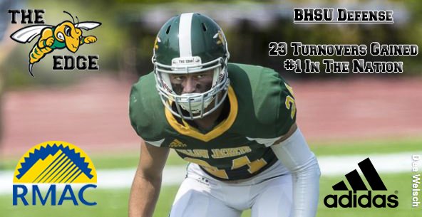 BHSUFB's tweet photo. Last year, we led the nation in INTs. After causing 7 turnovers this weekend, our D currently leads the nation in turnovers gained! #TheEdge https://t.co/2CAyPONF98