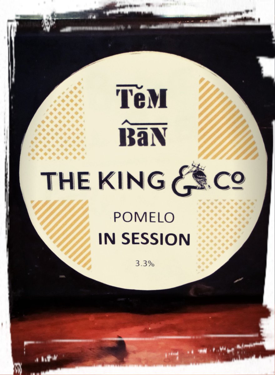 Look at this guys! <a href="/TheKingandCo/">The King & Co</a> <a href="/Tem_Ban_Thai/">Tem Ban</a> collab! Pomelo in session. Come and try it for just £4 a pint before it goes #HomebrewWeds