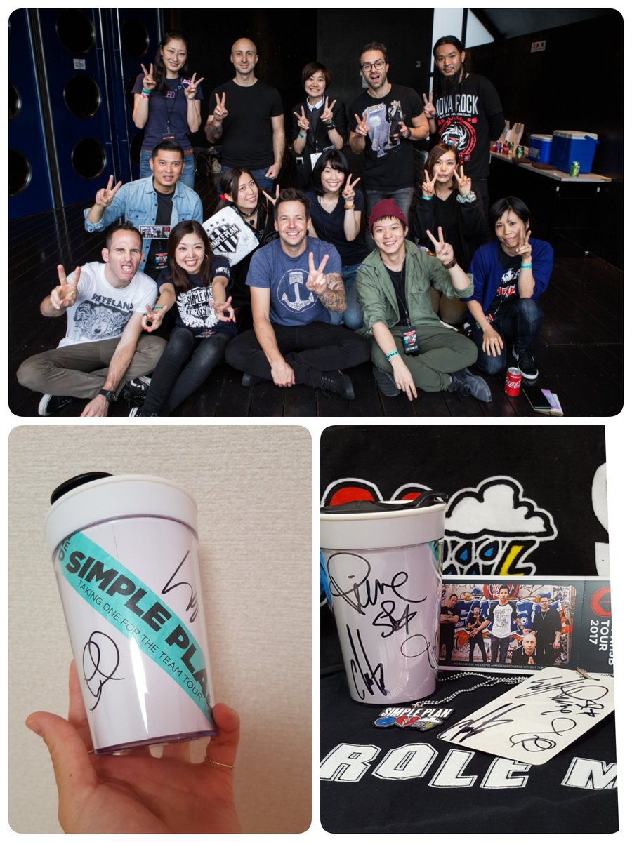 cario_mario's tweet photo. Guess my Xmas list has arrived earlier. Thank you @pierrebouvier @SebLefebvre @chuckcomeau @jeffstinco @simpleplan #TeamSPPostGame https://t.co/RzfyPxretj
