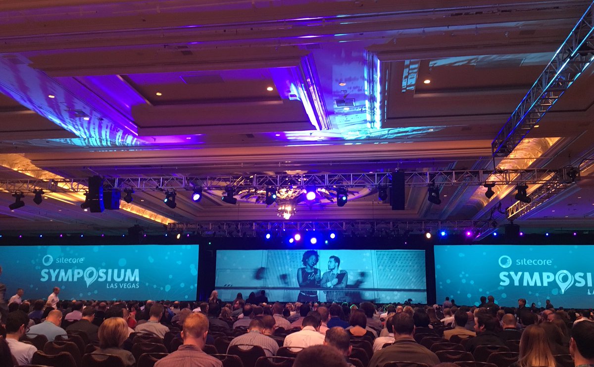BillySchuh_RC's tweet photo. Getting ready for #SitecoreSYM Wednesday AM Keynote Speaker @kirstenpetra. (Not pictured: Club music...at 8:00am) https://t.co/mbgFKfAg28