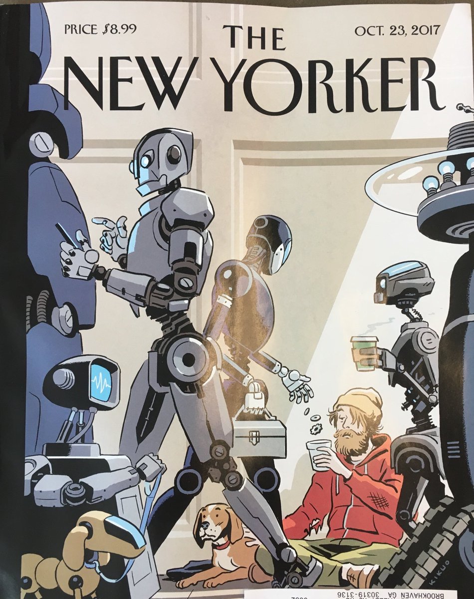 MCampbell1041's tweet photo. @bclevinger Is that you on the cover of the New Yorker? NYCC took a bigger toll than I imagined.
#robofuture https://t.co/ogNYRQ5jCE