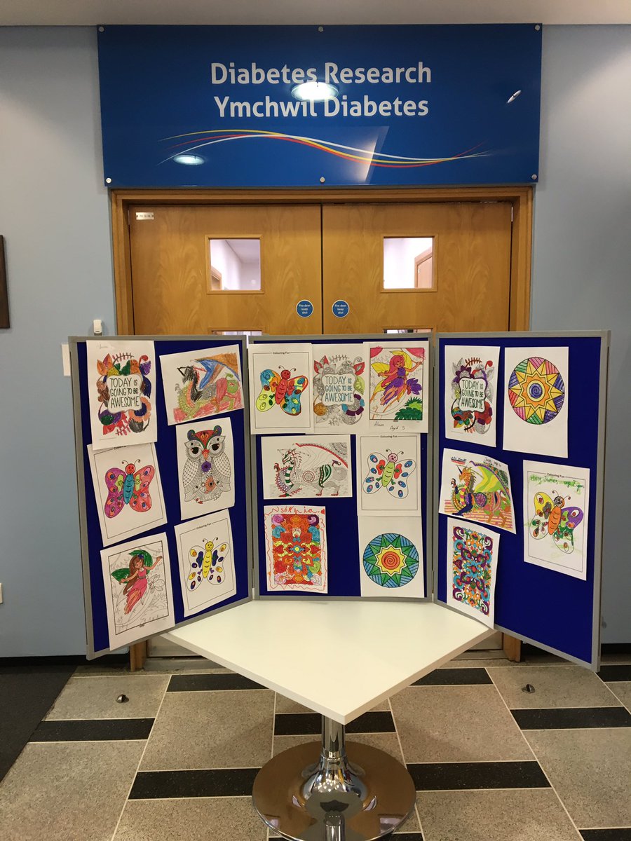 DRG_Swansea's tweet photo. Some of the lovely mindfulness pictures by the children and young people at @JDRFUK #OneWalkCardiff Taking pride of place in DRU Cymru ๐ https://t.co/4hK6kfwSEX