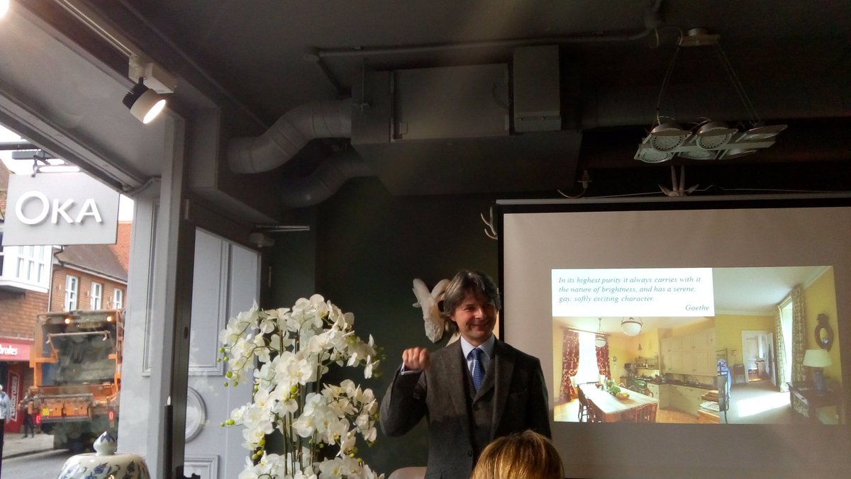 PGPdecorators's tweet photo. Very interesting talk how to pair colour with art @EBnaturalpaint @OKADirect #marlow showroom https://t.co/qtZqZFoCHL