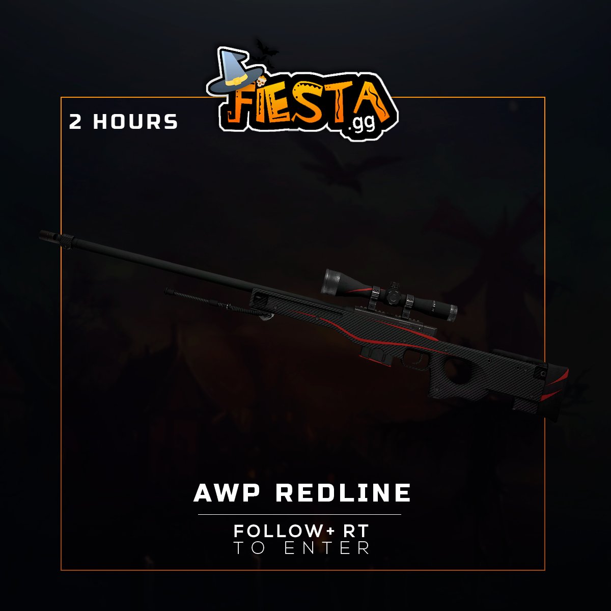 fiestagg's tweet photo. 🎃 AWP REDLINE 🎃

▶️ RT+ Follow
✅ Notifications on! 
▶️ VISIT fiesta.gg

🧙‍♀️ 2 Hours! 🧙��♀️ https://t.co/4a6JHB3Pjo