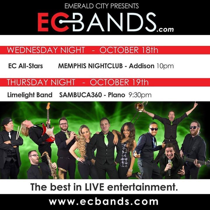 PMBandDallas's tweet photo. IN CONCERT this week! #ecbands #limelightdfw #livemusic #emeraldcityband #downtownfeverband #partymachinedallas Sa… https://t.co/qUQvH786ll https://t.co/cV3GZCrSKD