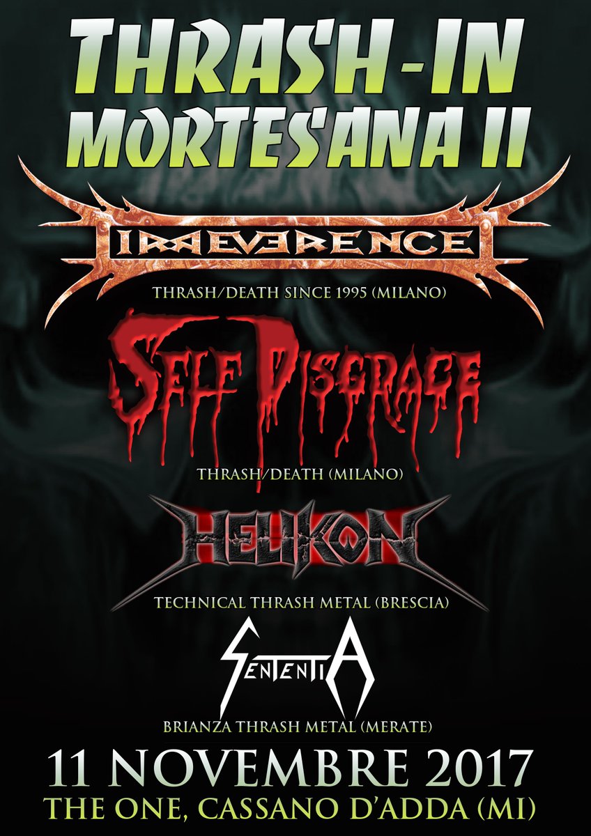 irreverenceband's tweet photo. "THRASH-IN MORTESANA II" Playbill https://t.co/Hz5TT7YIBA