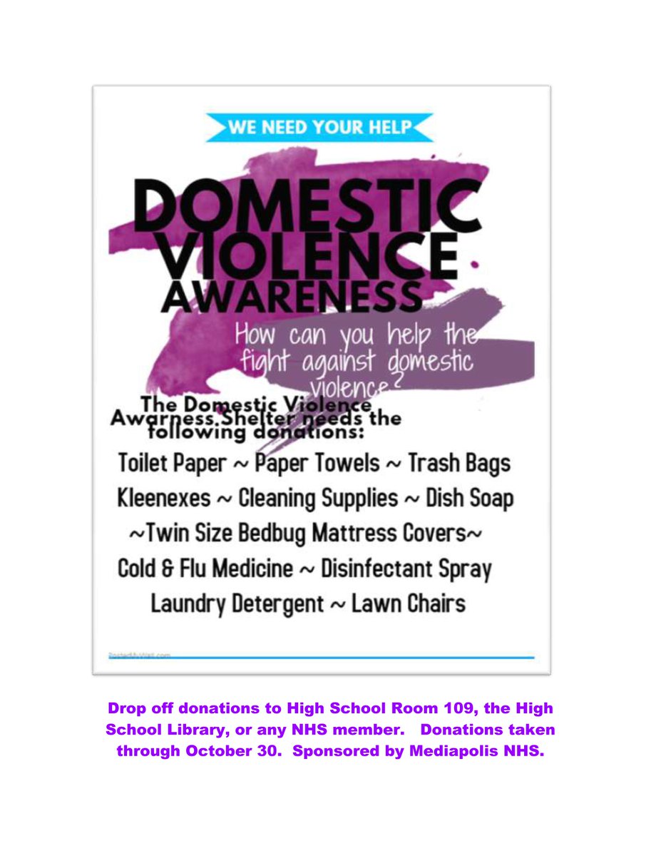 Please join us as we participate in Domestic Violence Awareness Month by collecting items for the Burlington Women's Shelter.  See flyer.