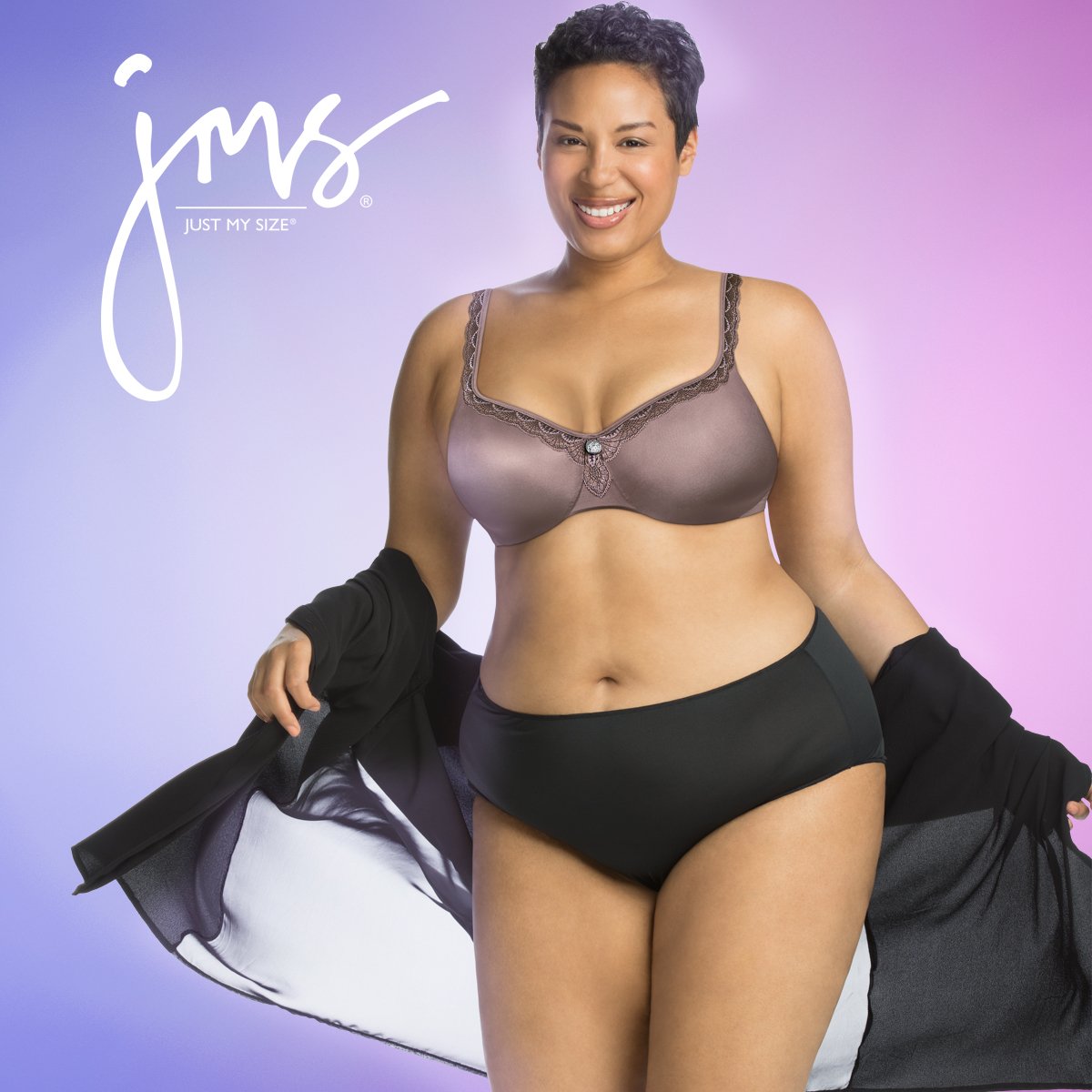 Just My Size on X: Bring something extra to your lingerie drawer with the  romantic silhouette of our new Modern Curvy Balconette bra!    / X