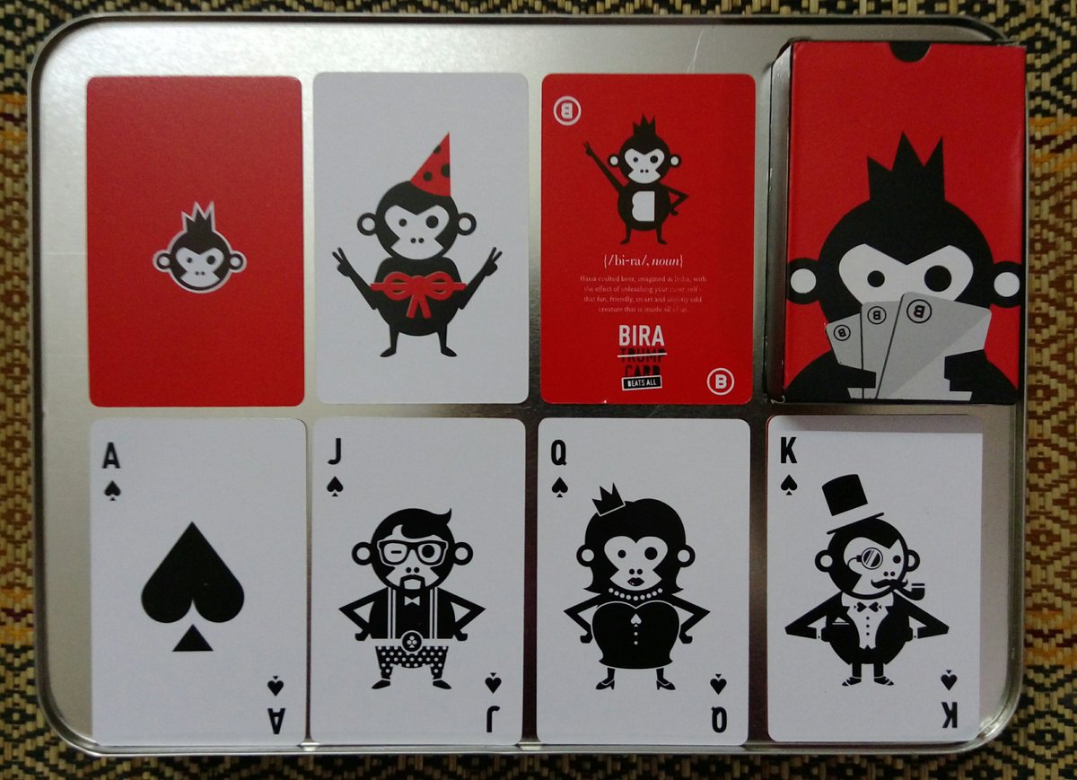novicenerd's tweet photo. Ordered food from @Zomato and got this set of #playingcards as a gift from @bira91beer... #ThankYou #BeBira #HappyDiwali https://t.co/sNeetti0hh
