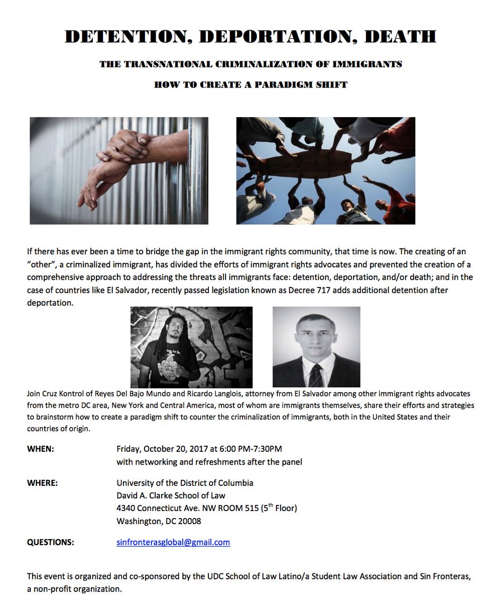 IndivisibleD14's tweet photo. "Detention, Deportation, and Death: The Transnational Criminalization of  Immigrants; How to Create a Paradigm Shift" is this Friday @ 6pm https://t.co/tDy57L48ts